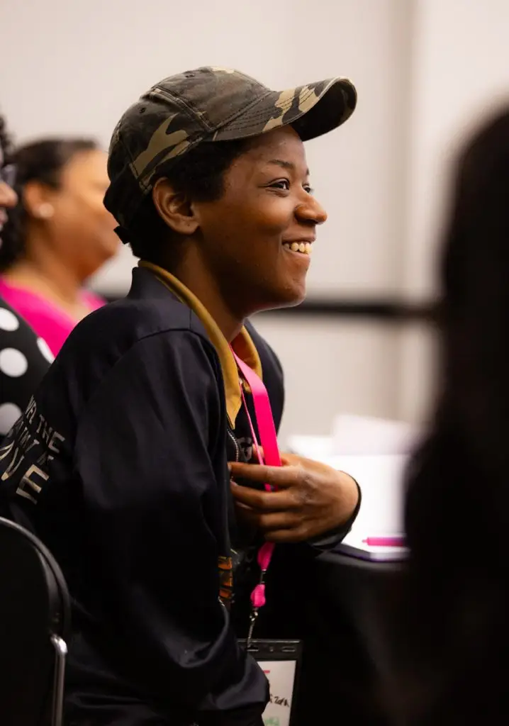 Young person at conference