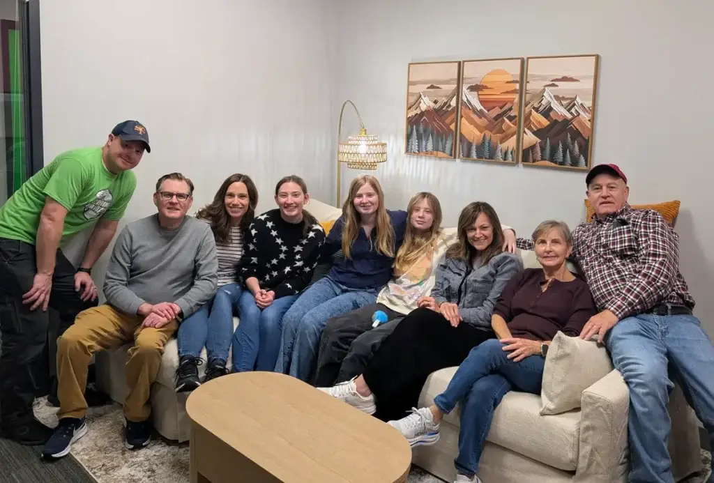 Sophie Holladay and volunteers who helped put together youth lounge